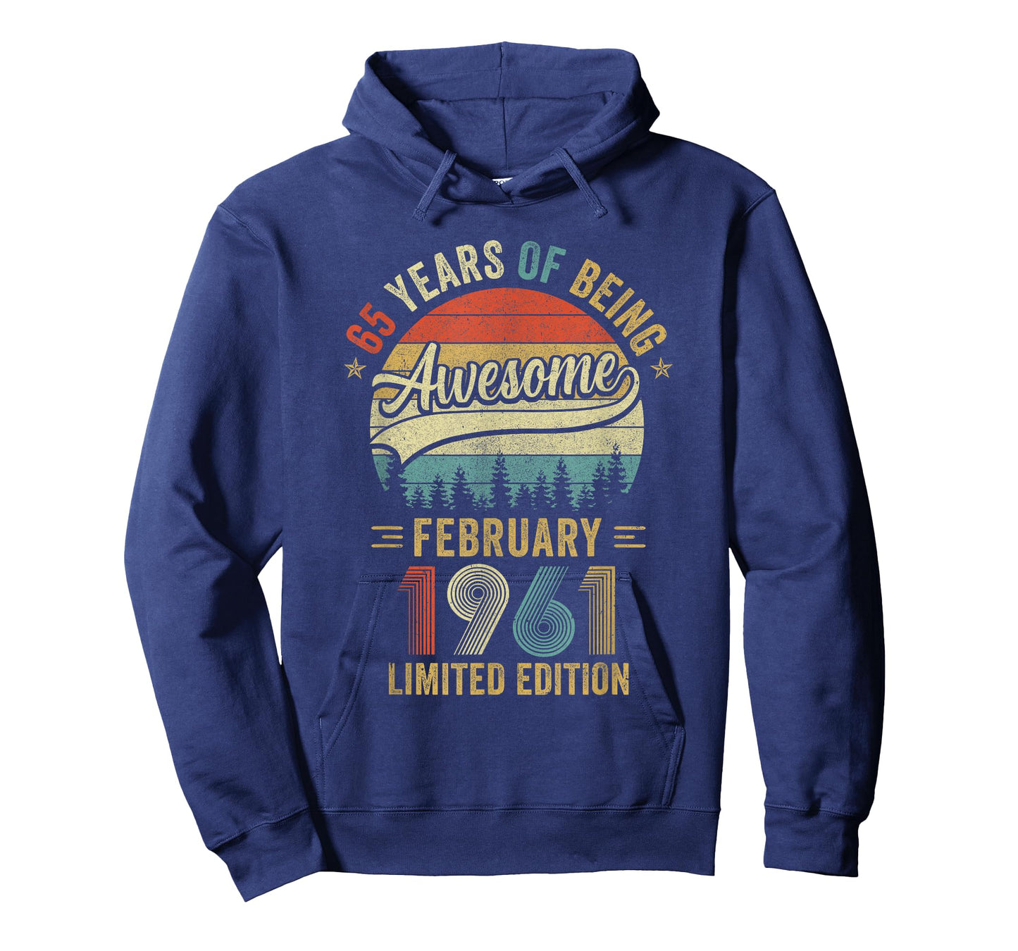 Vintage February 1961 Old 65Th Birthday Men Women T-Shirt