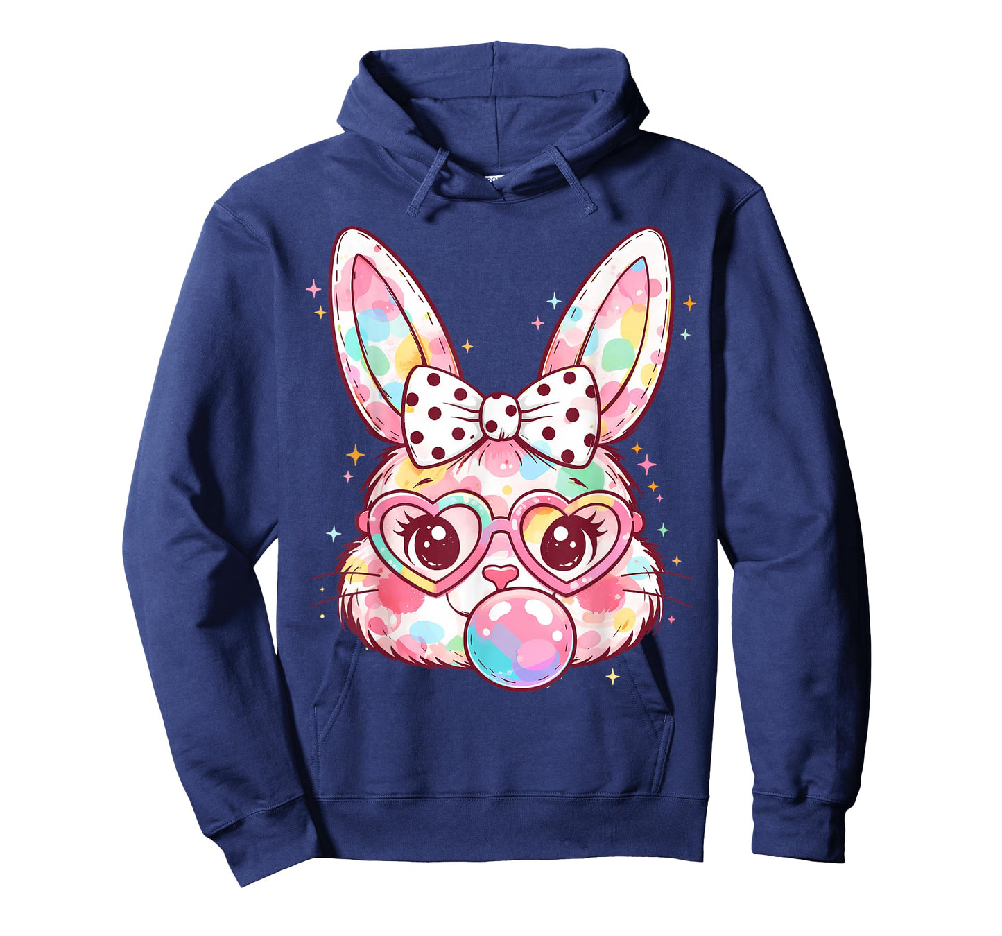 Girls Easter Cute Bunny Face Pink Easter Kids Girls Women T-Shirt