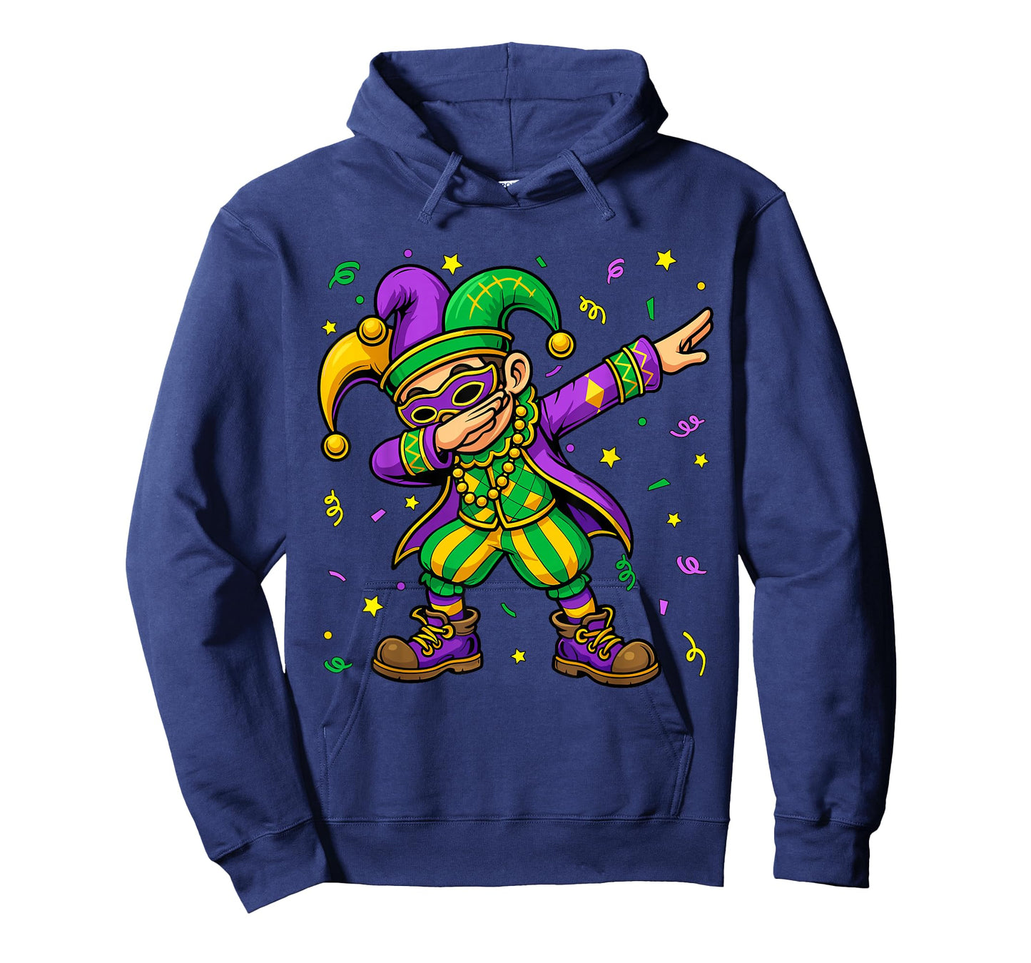 Mardi Gras Dabbing Boy Funny Jester Hat Kid New Orleans Trip T-Shirt