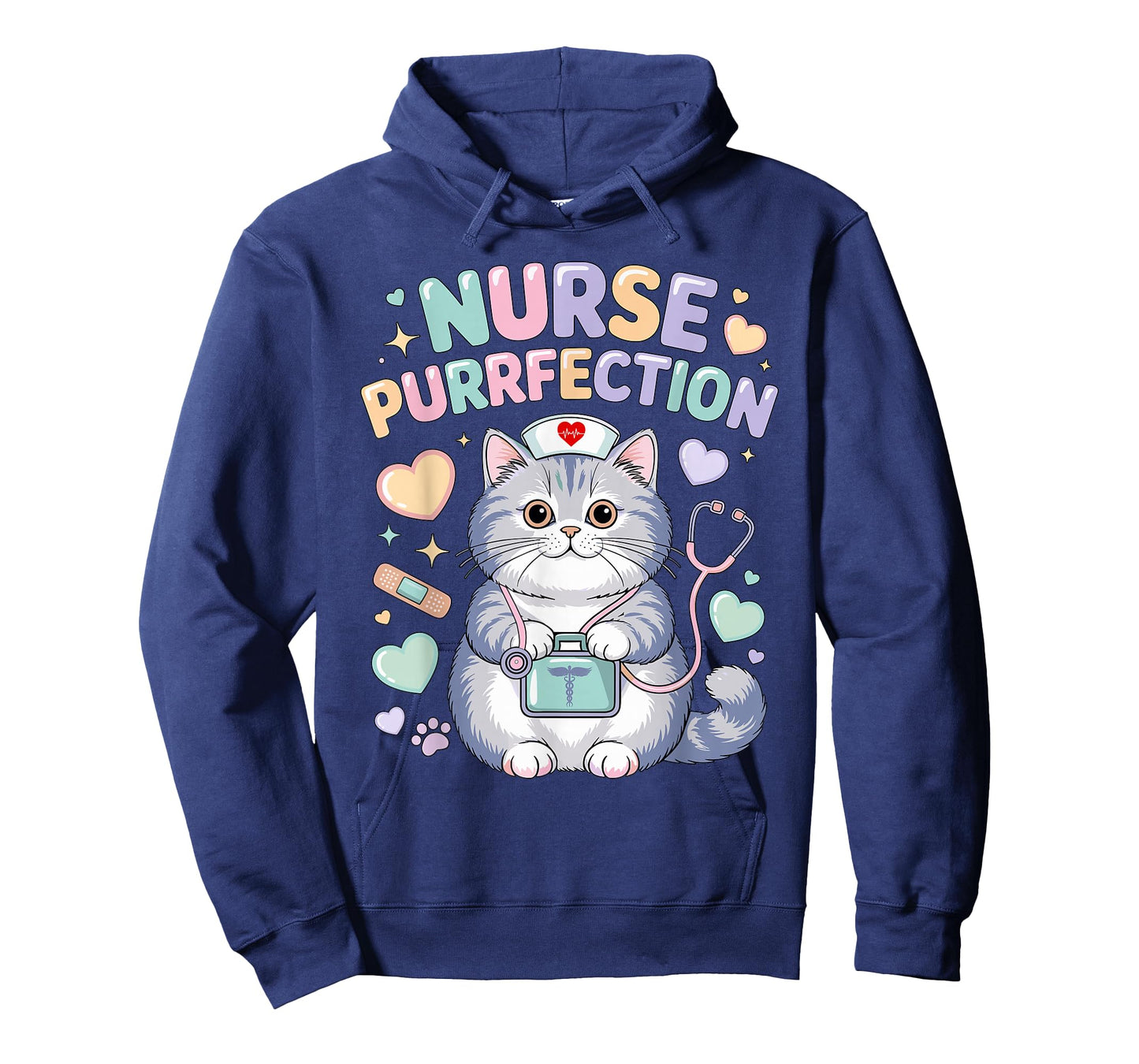 Funny Nurse Cat Pun Purrfection Kitten Lover Cute Nursing T-Shirt