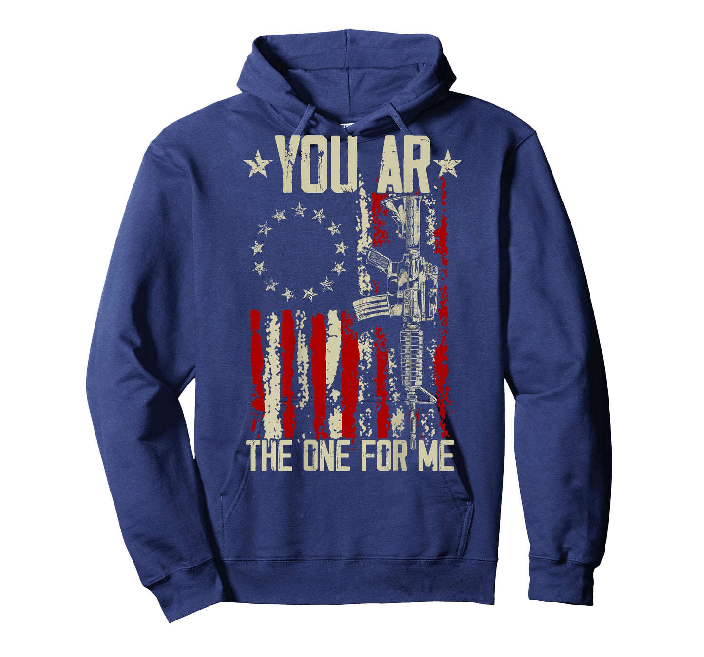 Gun American Flag You AR The One for Me (On Back) T-Shirt