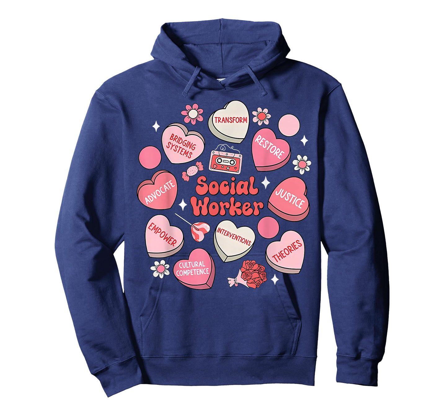 Social Worker Heart Candy Valentine Day Coping Skills LMSW T-Shirt