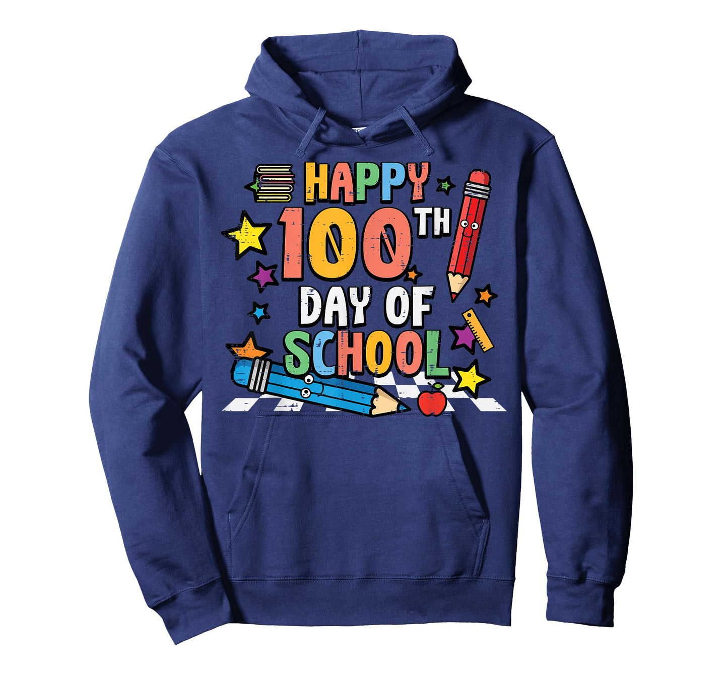 Happy 100th Day of School Pencils 100 Days Men Women Kids T-Shirt
