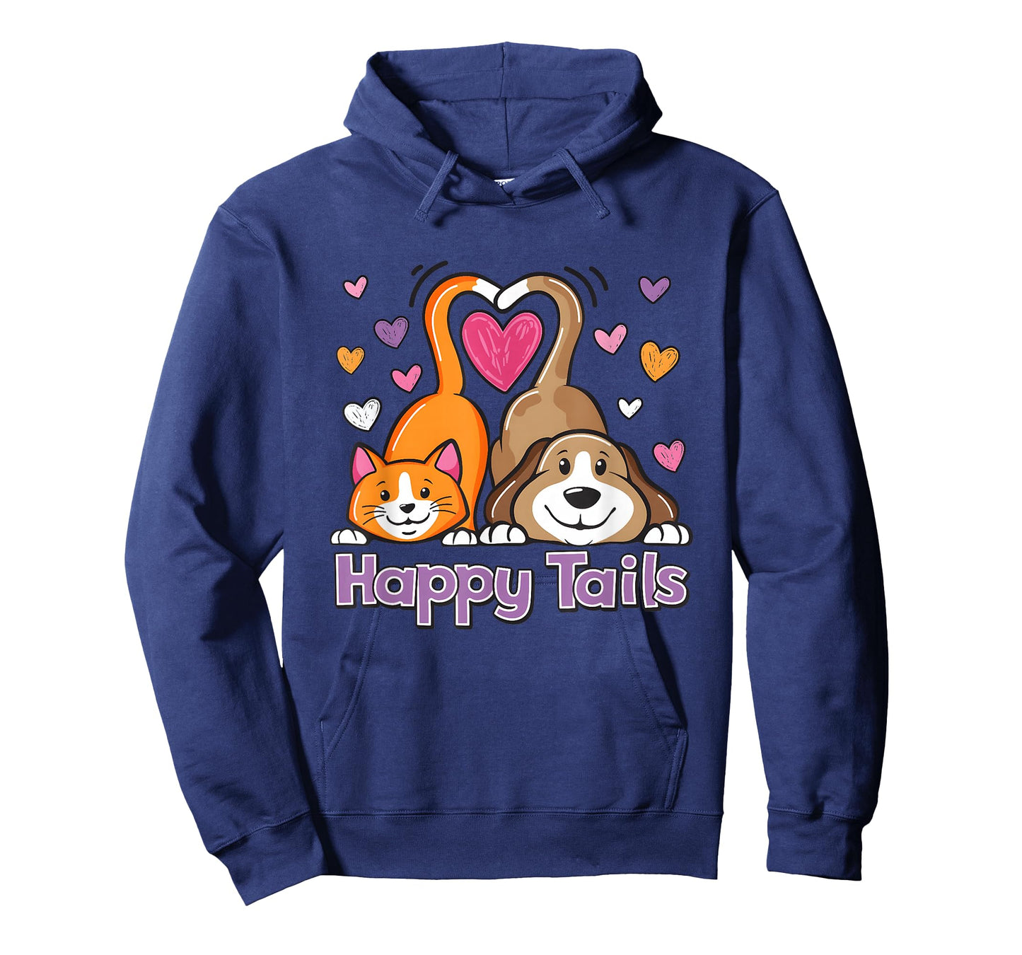 Happy Tails Valentines Shirt Cute Vet Tech Veterinarian T-Shirt