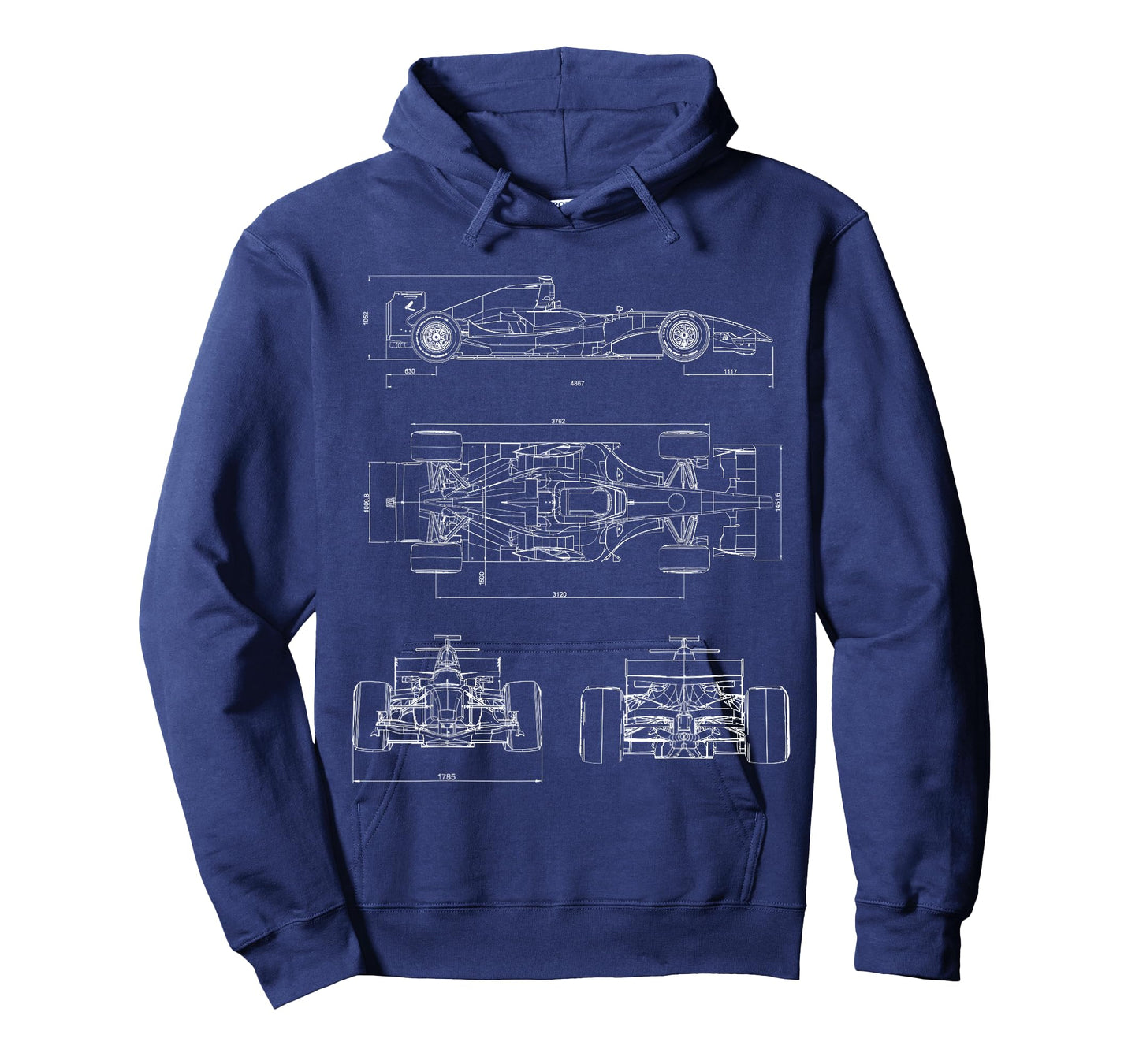Racing Car Blueprint Motorsport Mechanical Engineering T-Shirt
