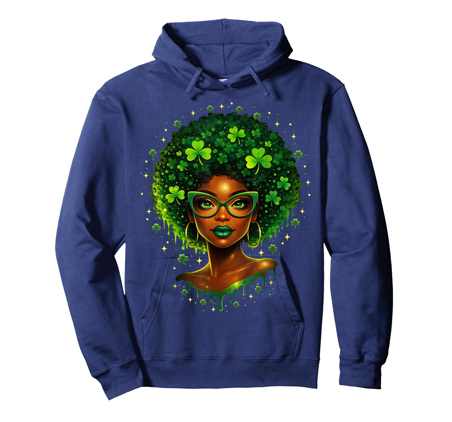 Irish African American Female St Patricks Day Women Black T-Shirt