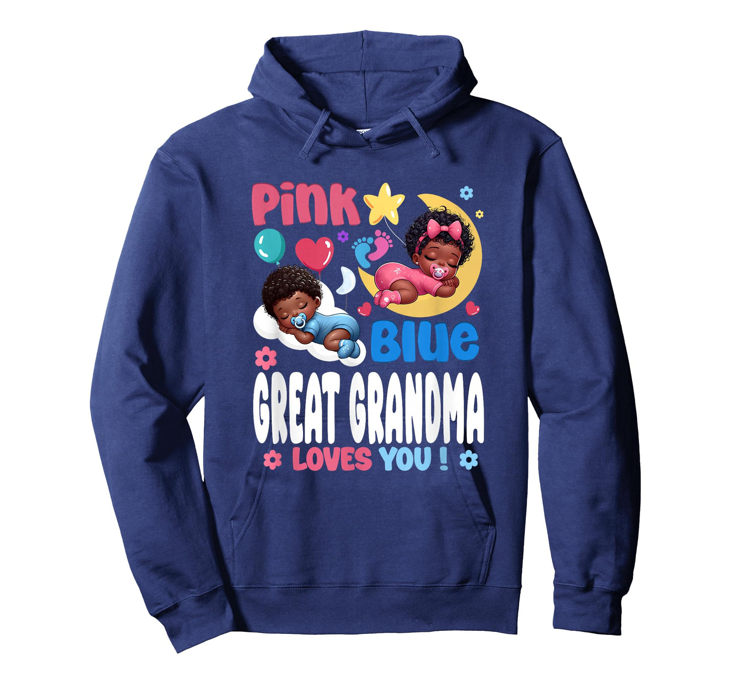 Pink Or Blue Great Grandma Loves You Baby Gender Reveal T-Shirt