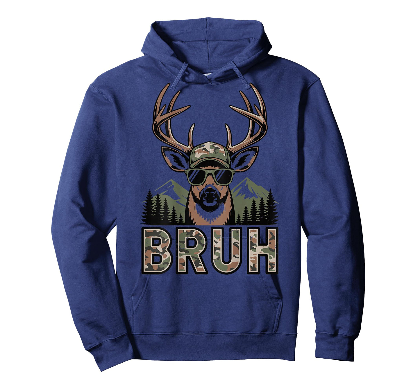 Bruh Camo Deer Hunting Camouflage Elk Buck Funny Youth Boys T-Shirt