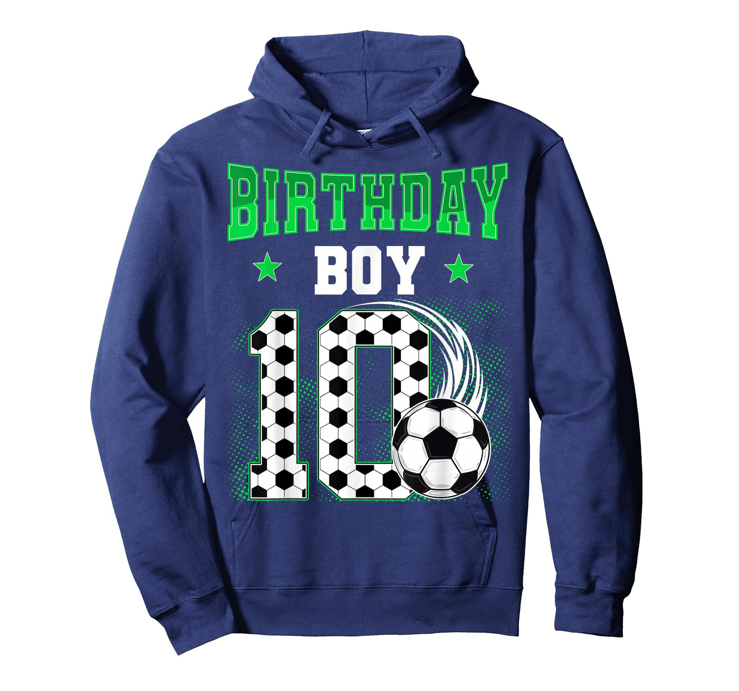 Funny 10th Birthday Boy Soccer Theme Party 10 Year Old Kids T-Shirt