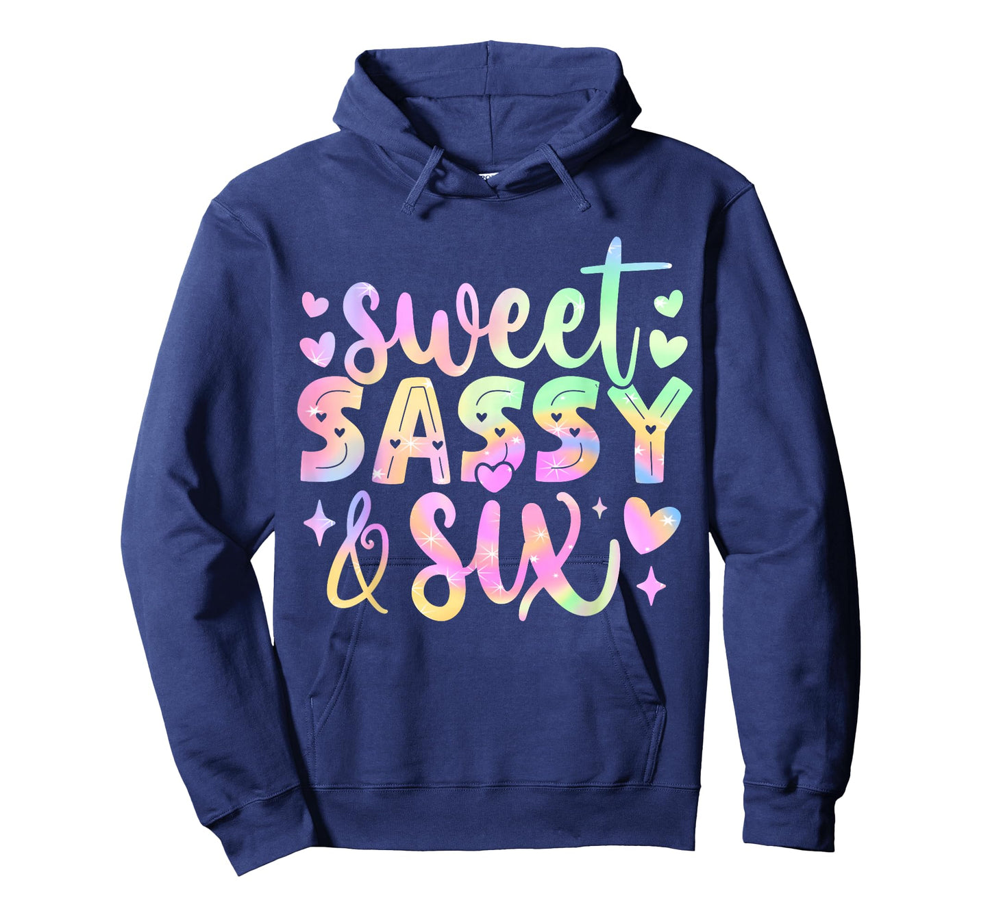 6th Birthday Girl Sweet Sassy and Six 6 Years Old Girls Kids T-Shirt