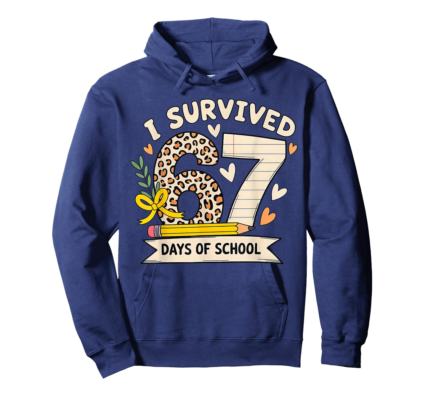 I Survived 67 Days of School Leopard Student Style T-Shirt