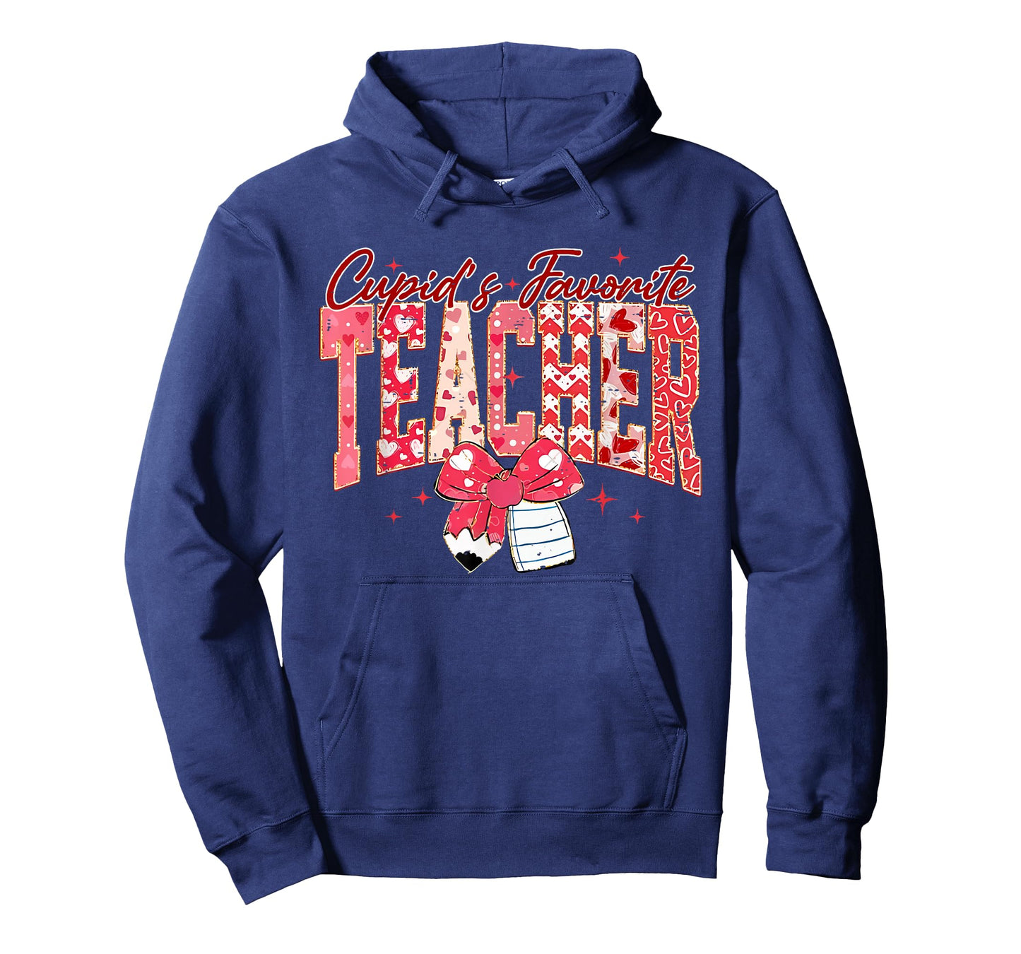 Coquette Bow Pencil Cupid's Favorite Teacher Valentine Heart T-Shirt
