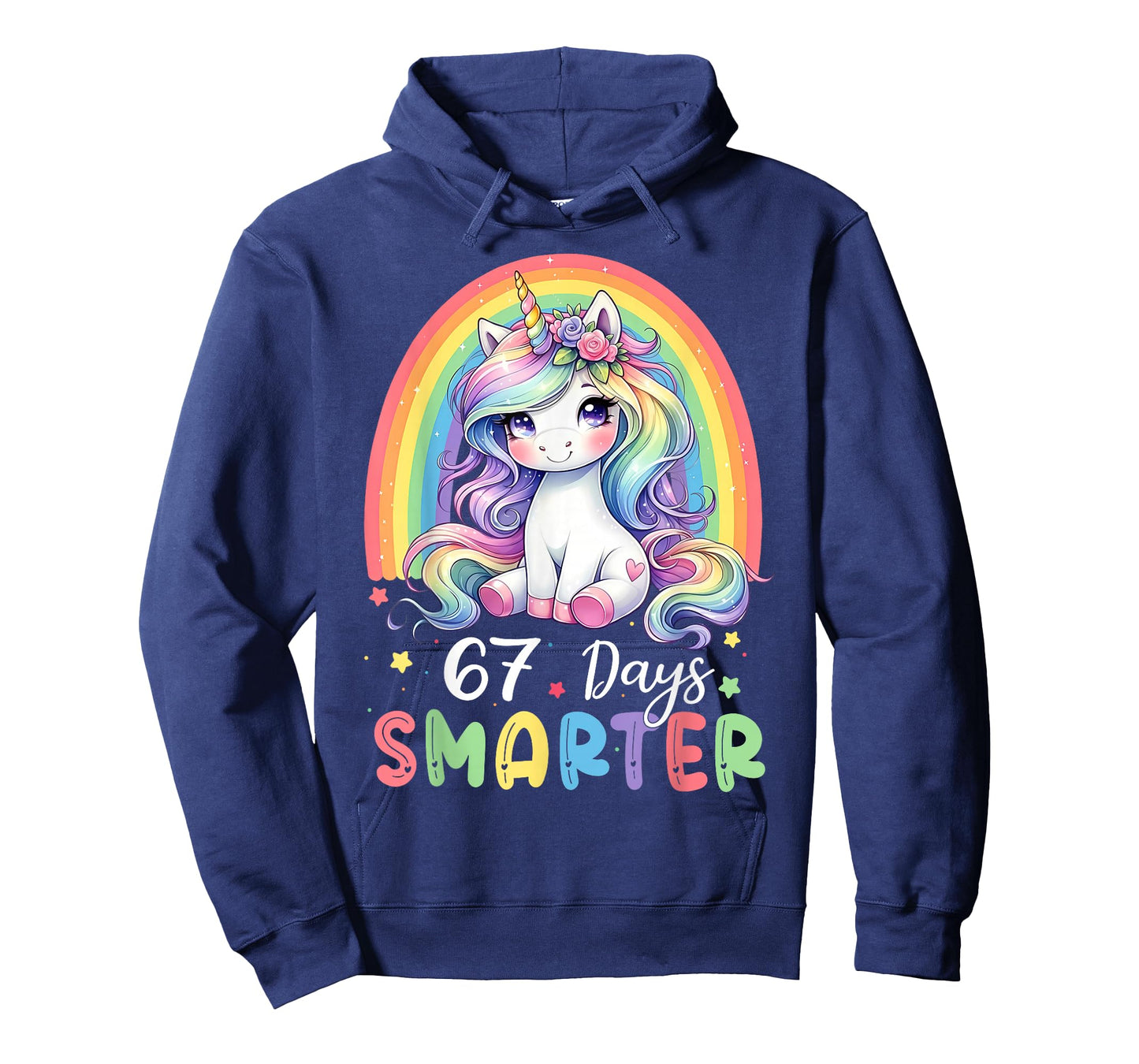 67 Days Smarter Kids Girls Unicorn 67th Day of School T-Shirt