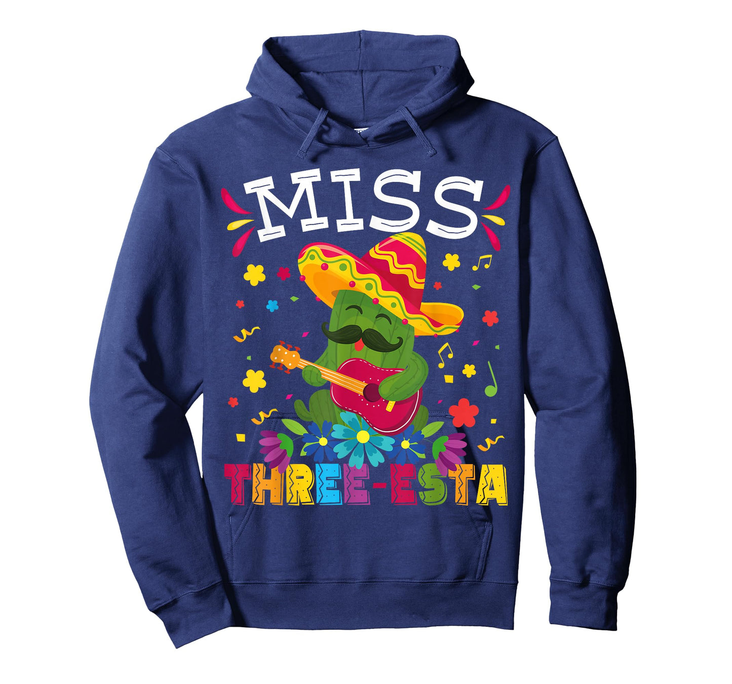 Miss Three-Esta Fiesta Cactus 3rd Birthday Party Outfit T-Shirt
