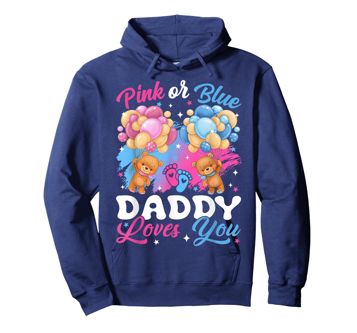 Bears Pink Or Blue Daddy Loves You Gender Reveal T-Shirt