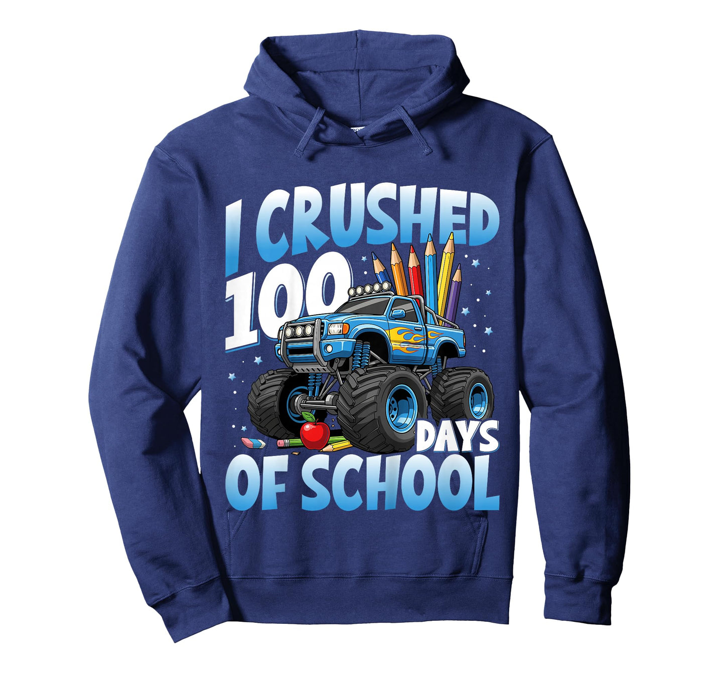 Kids 100 Days of School Monster Truck 100th Day of School Boys T-Shirt