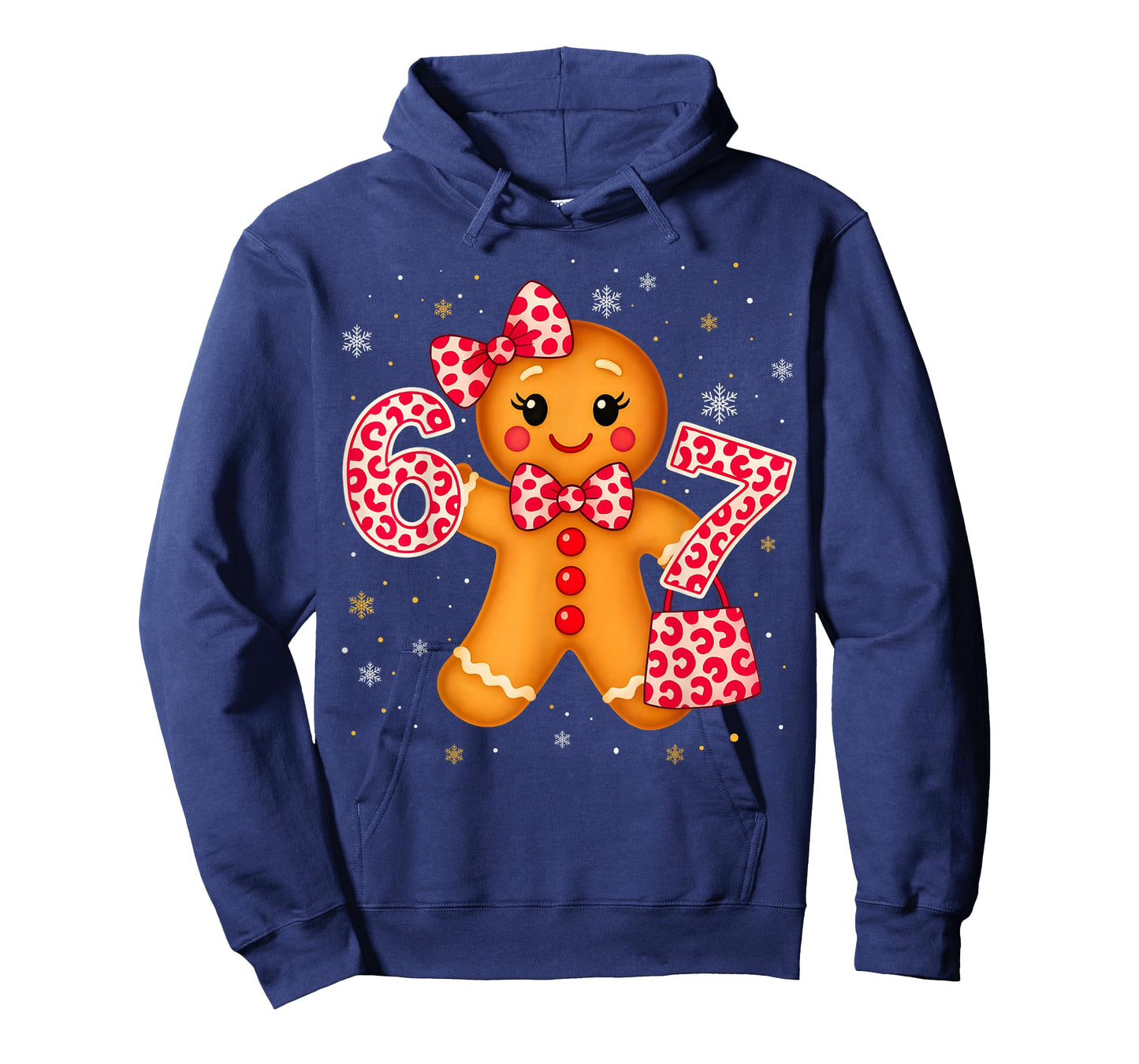 Cute 6 7 Christmas Leopard Bow Gingerbread Girls Womens T-Shirt