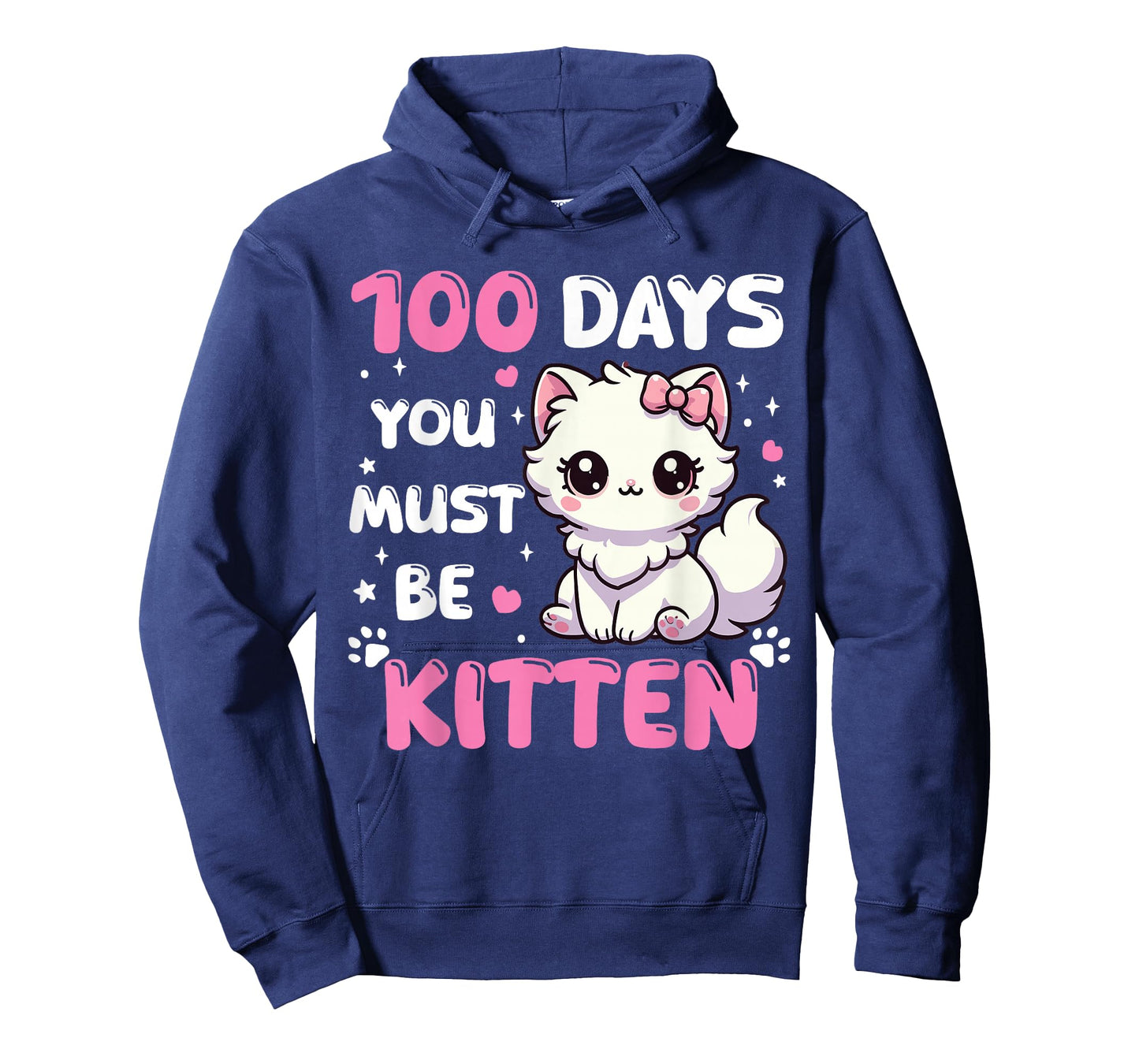 100 Days of School Kitten Cat 100th Day of School Girls T-Shirt