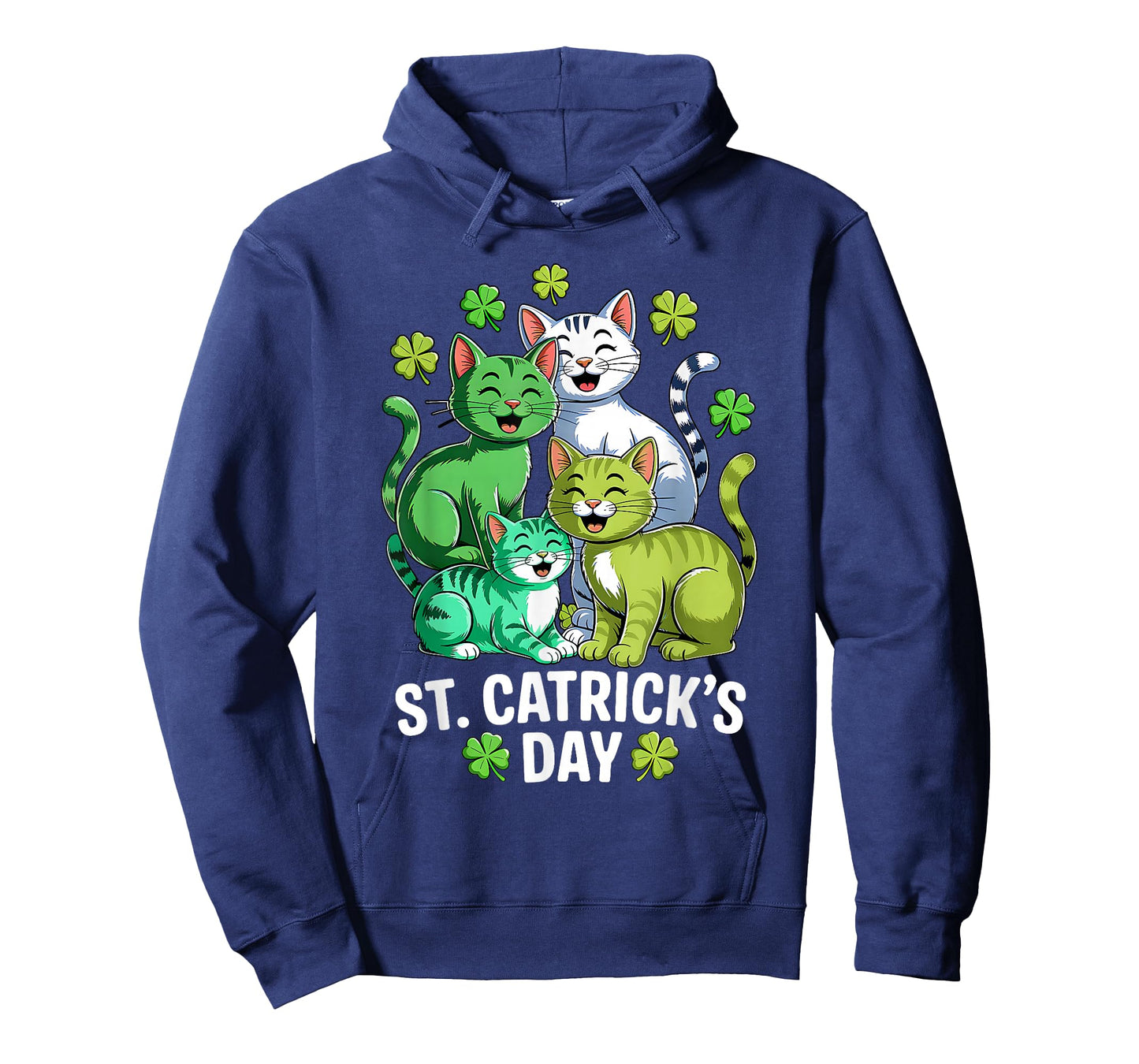 St Patricks Catricks Day Cats Saint Pattys Women Girls Kids T-Shirt