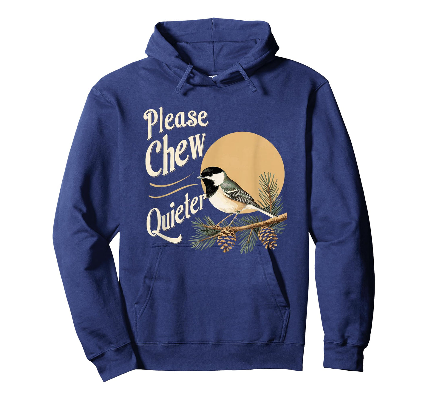 Please Chew Quieter Vintage Bird Groovy Design T-Shirt