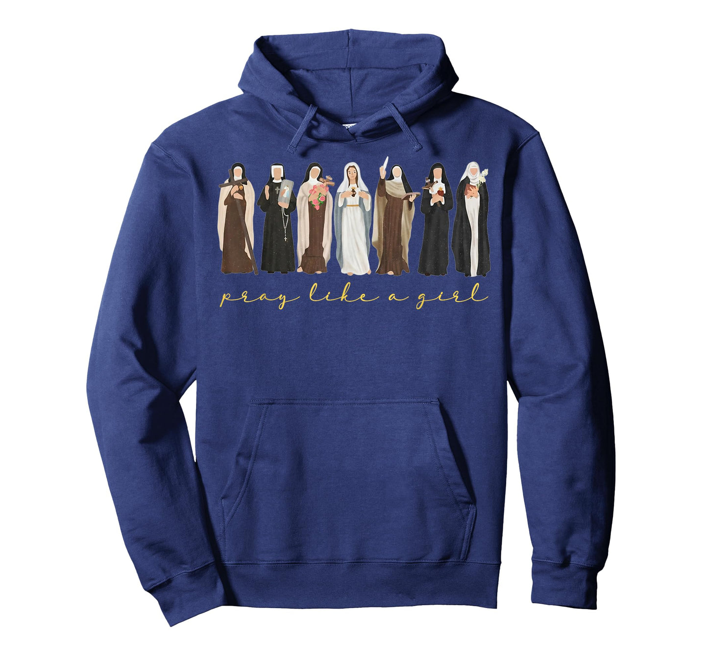 Catholic Saint Pray Like A Girl Women Religious Christian T-Shirt
