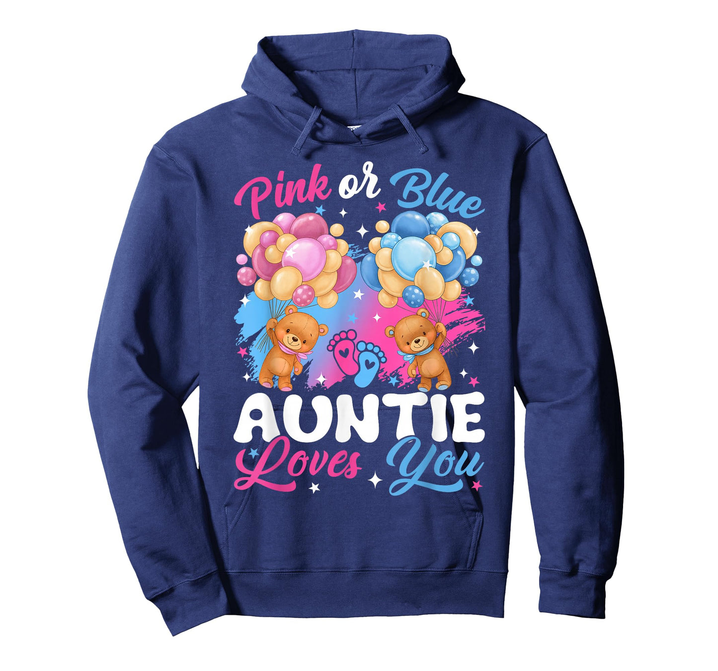 Bears Pink Or Blue Auntie Loves You Gender Reveal T-Shirt