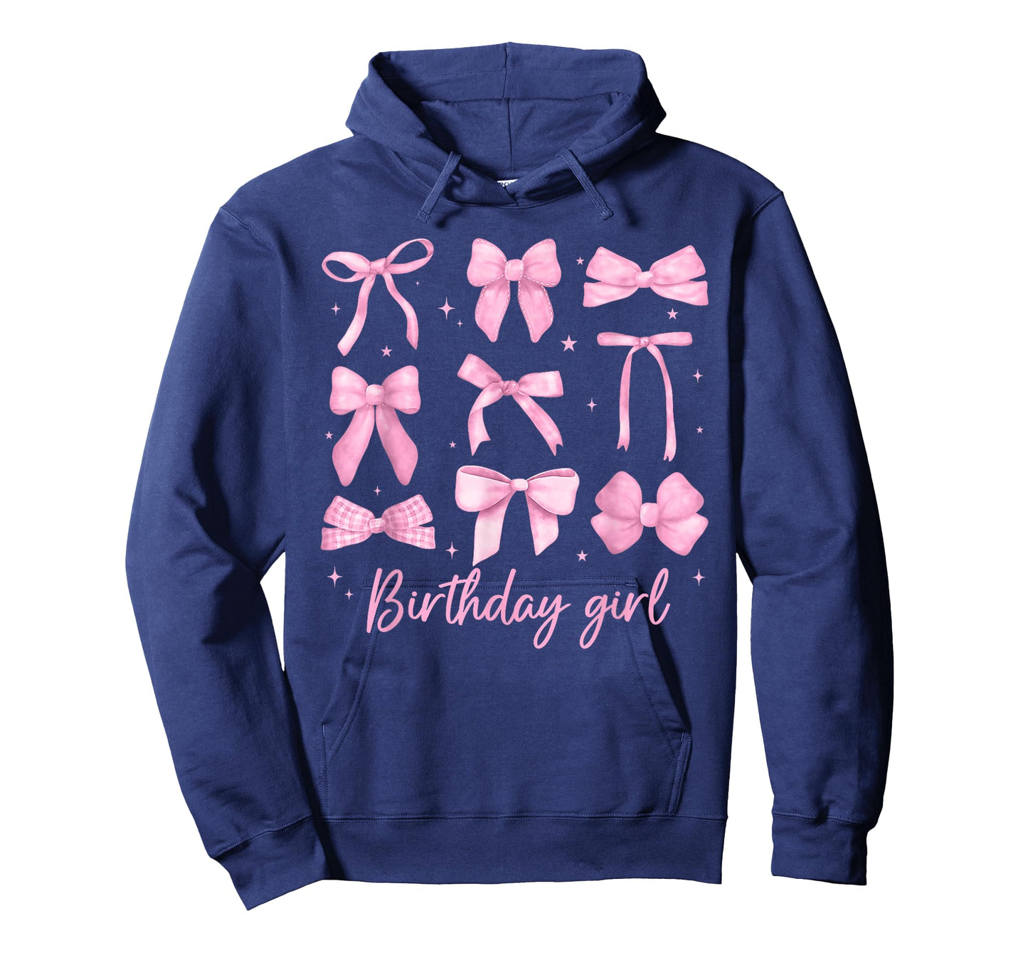 Birthday Girl Coquette Pink Toile Bow for Girl Kids T-Shirt