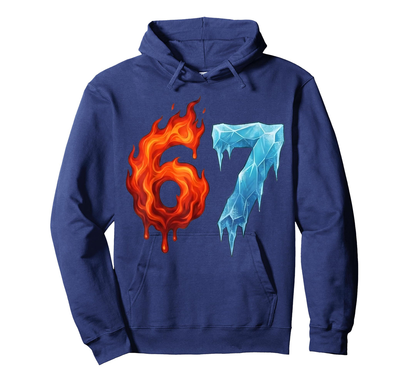 6 7 Meme Six Seven Ice 67 Flames Funny Kids Youth Men Women T-Shirt