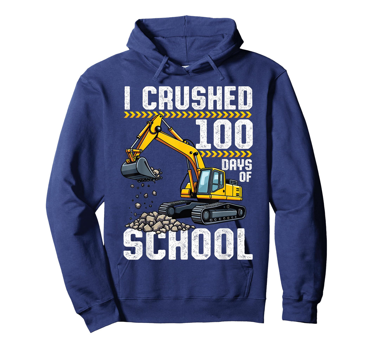 100 Days of School Construction Excavator 100th Day Boys T-Shirt