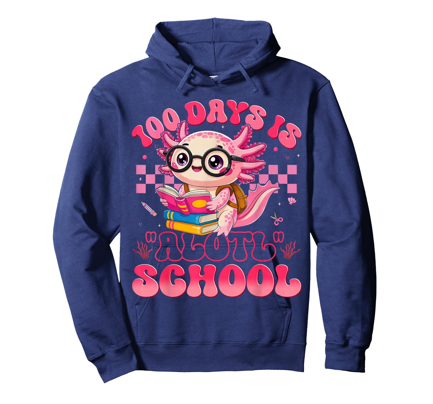 Axolotl 100th Day of School 100 Days is Alotl School Kids T-Shirt