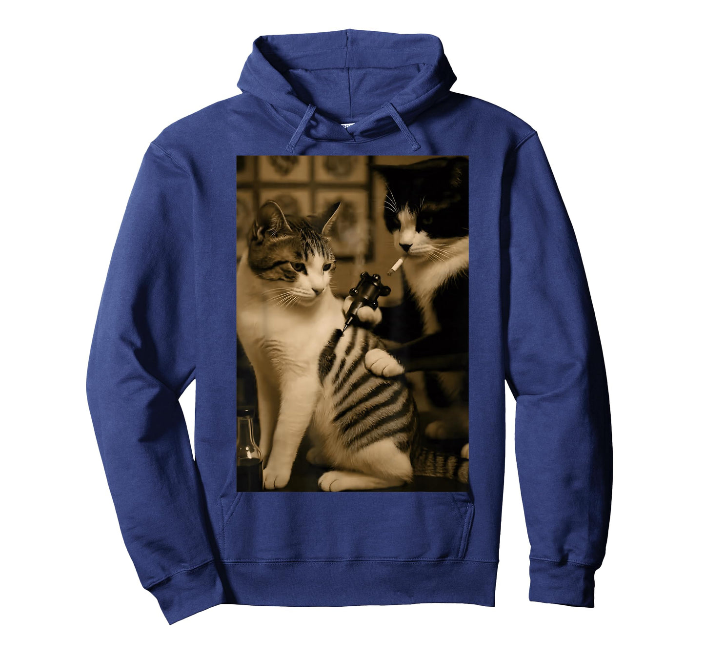 Retro Tattoo Cat Meme Smoking Cat Humor Cat Lover Tattooist T-Shirt