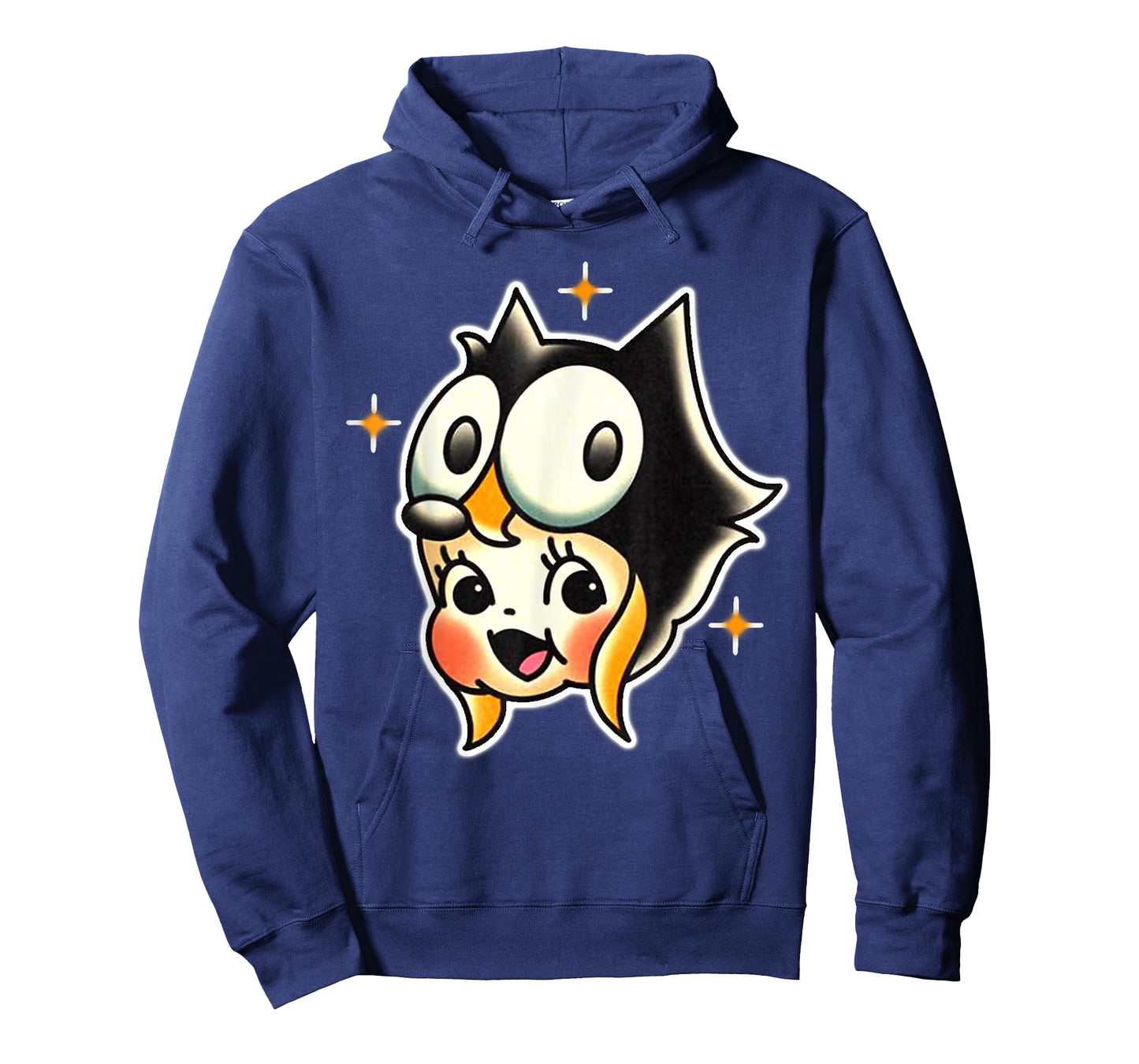 Kewpie Baby Felix Cat Tattoo Flash T-Shirt