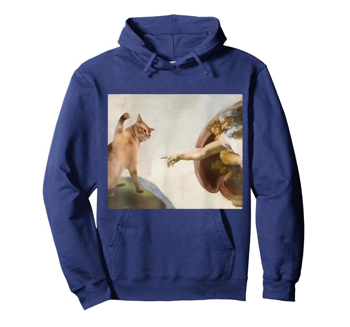Funny Cat Slap Creation of Adam Cat Meme Stupid Brain Rot T-Shirt