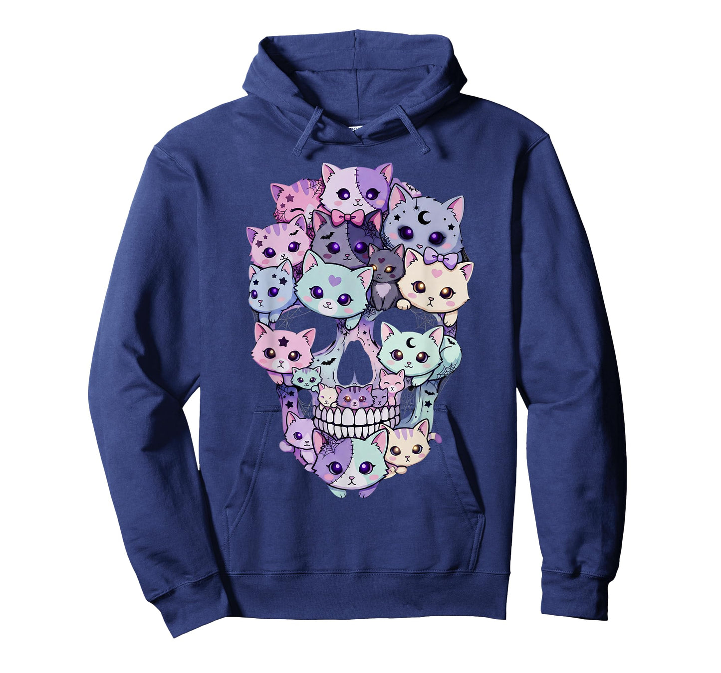 Creepy Cute Cat Skull Halloween Aesthetic Kawaii Kitty T-Shirt