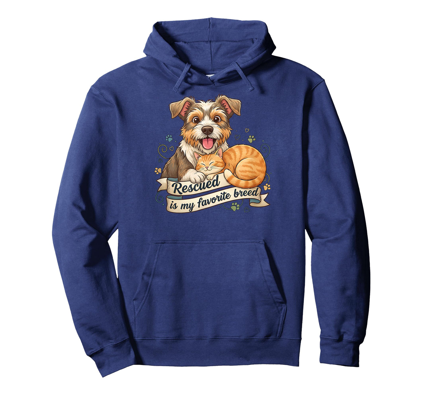 Rescued is My Favorite Breed Dog Cat Pet Adoption T-Shirt