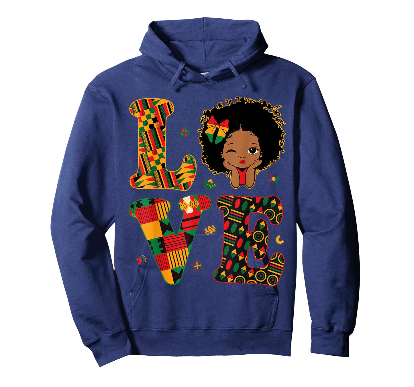 Love African Kente Toddler Girls Black History Month Proud T-Shirt