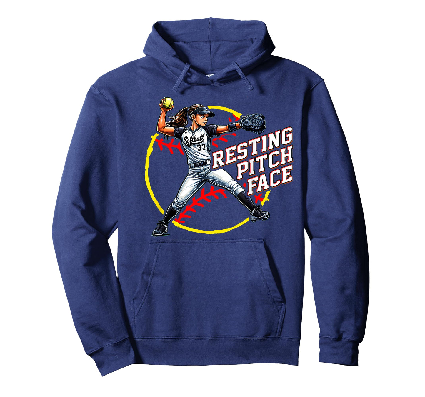 Softball Resting Pitch Face Sassy Girls Softball Humor T-Shirt