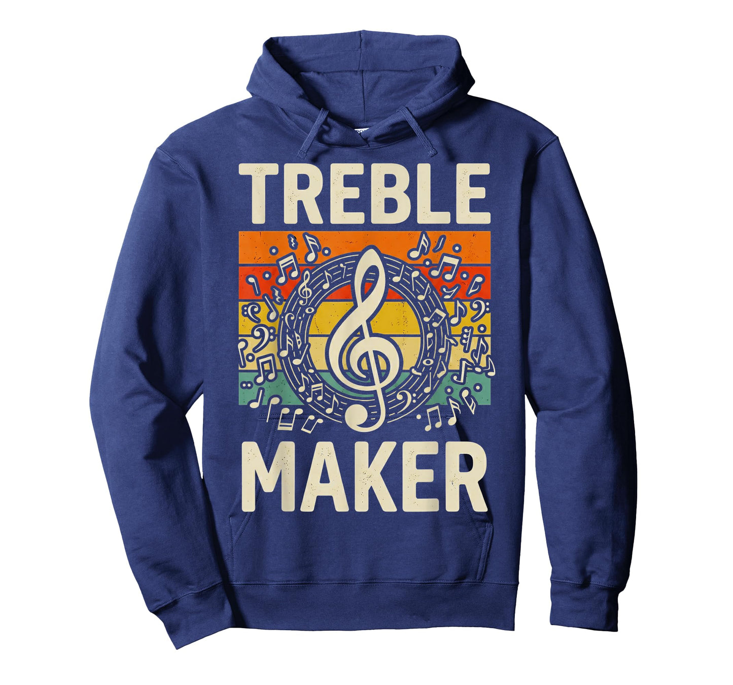 Treble Maker Retro Music Notes Pun for Band Choir Fans T-Shirt
