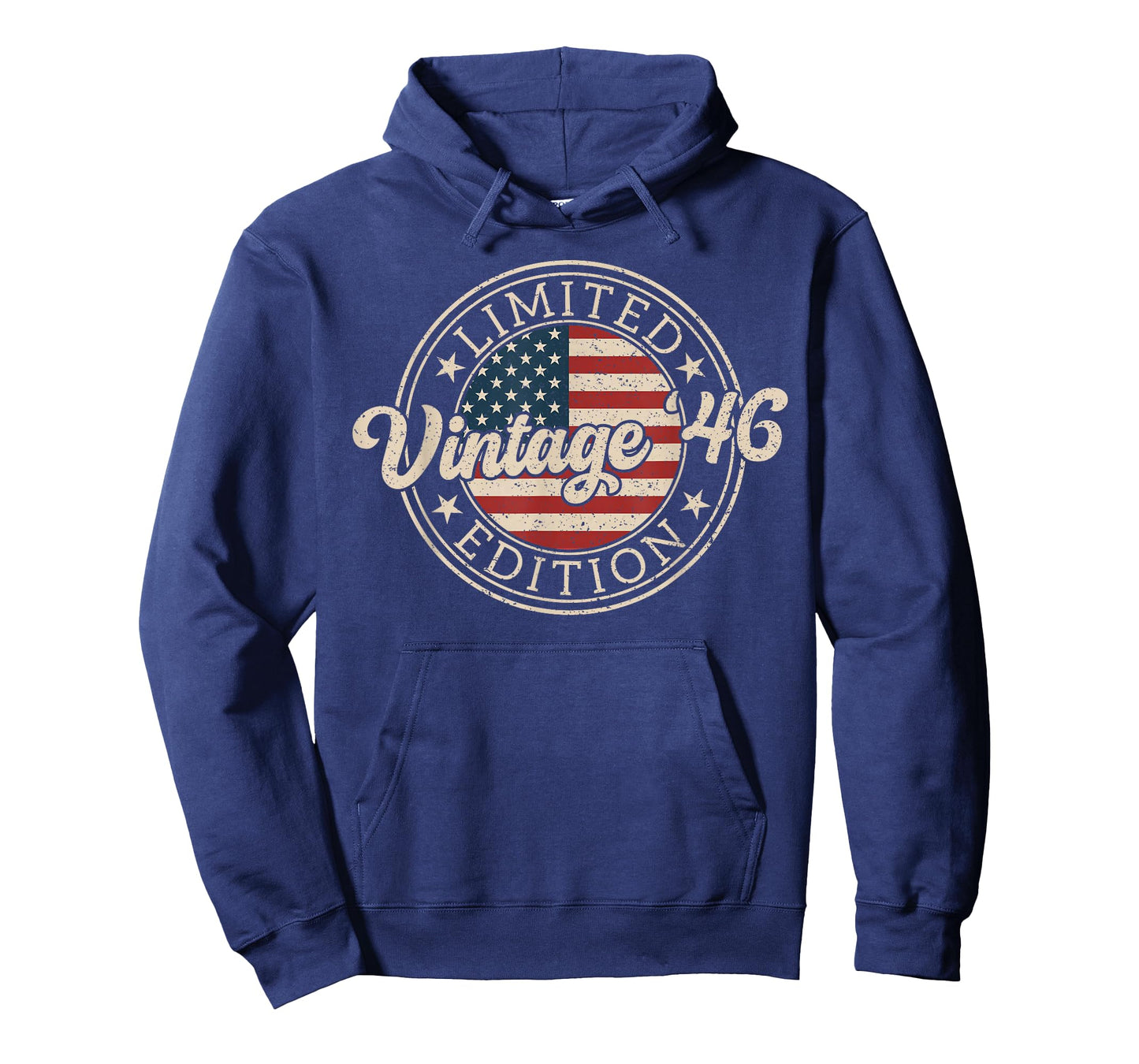 Vintage 1946 Limited Edition USA Flag Funny 80th Birthday T-Shirt