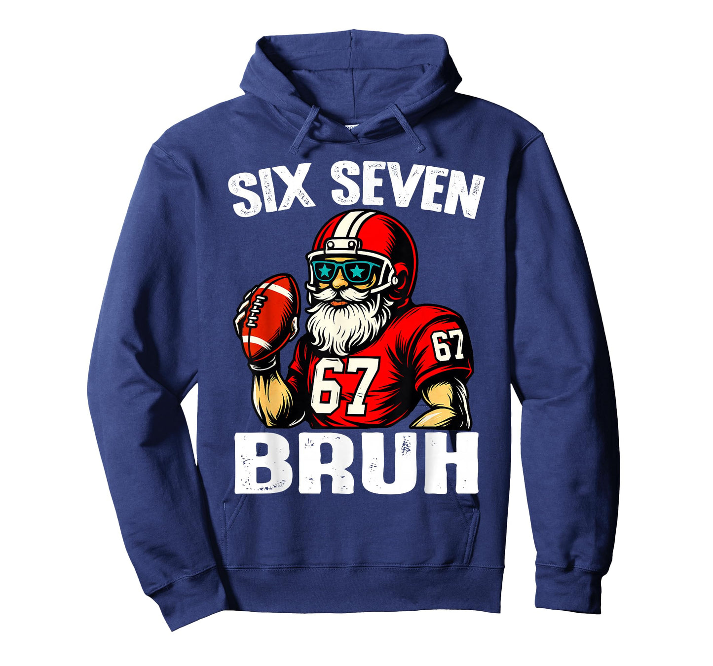 67 Bruh Meme Christmas Football Santa Six Seven T-Shirt