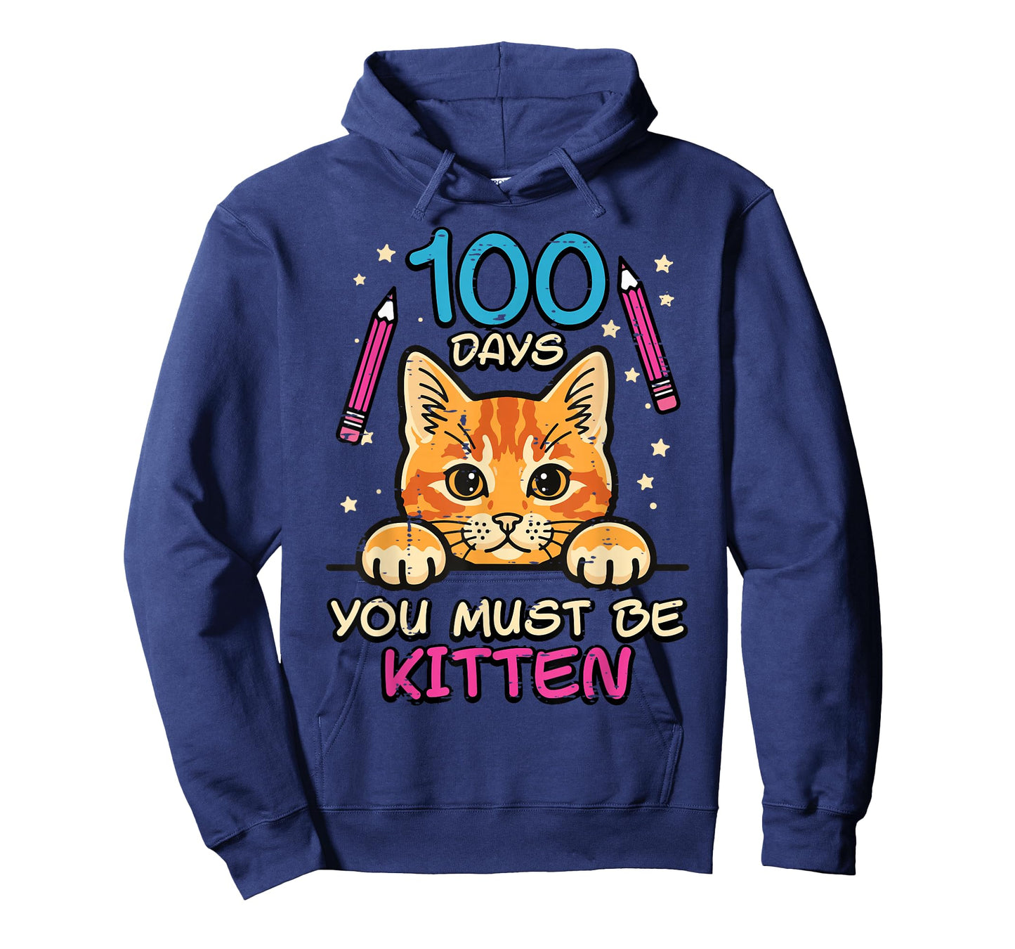 100 Days of School Cat You Must Be Kitten 100th Day Kids T-Shirt