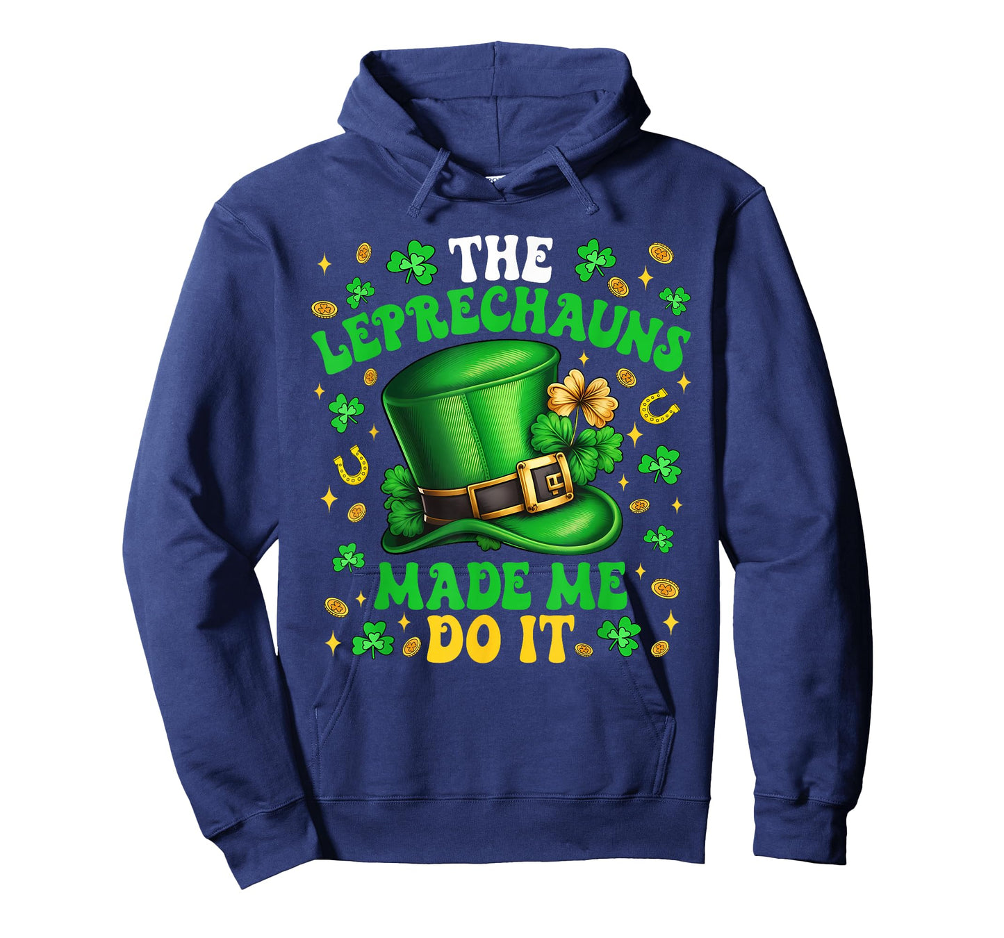 Shamrock Leprechauns Made Me Do It St Patricks Day Boys Men T-Shirt