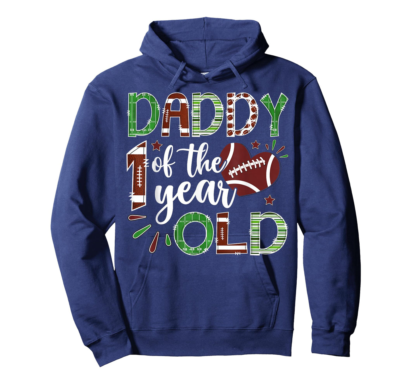Daddy of The 1 Year Old Football First Birthday Boy Matching T-Shirt