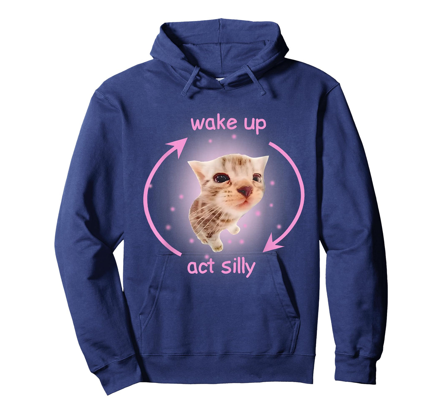 Funny Cat Meme Wake Up Act Silly Cats Hilarious Brainrot T-Shirt
