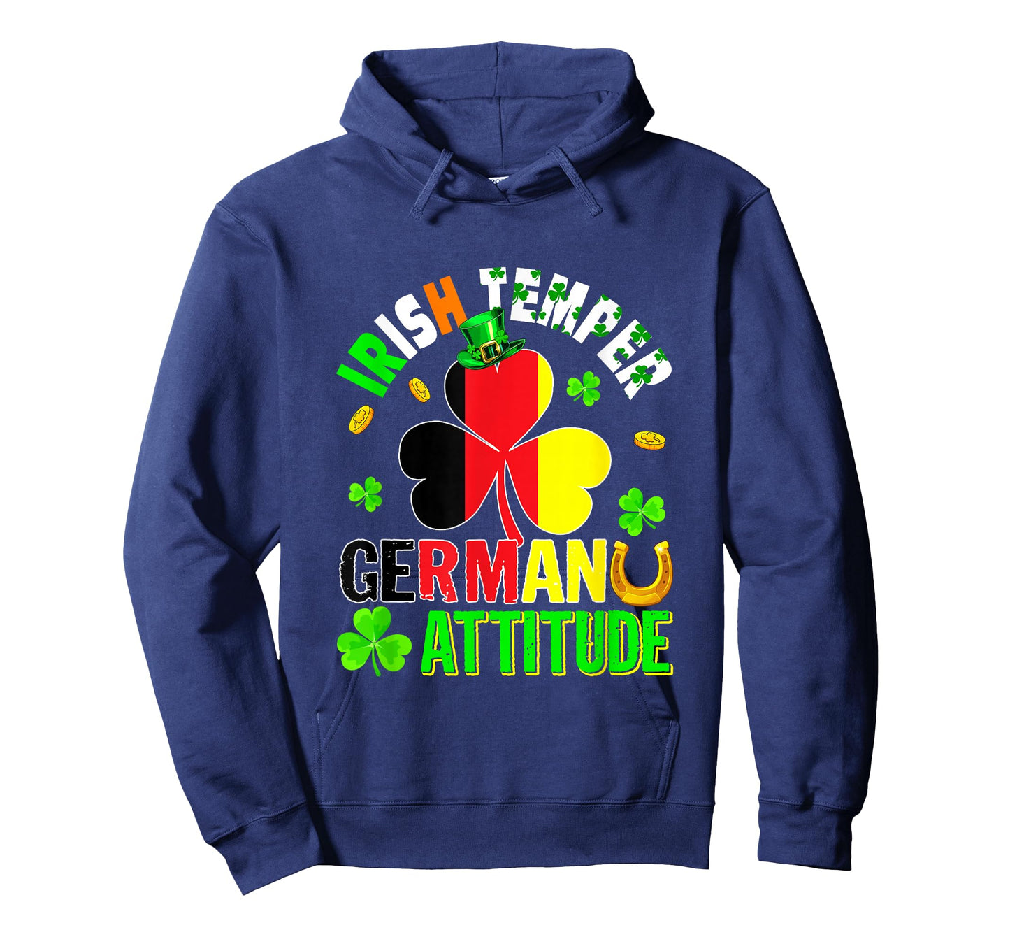 Irish Temper German Attitude St. Patrick's Day Shamrocks T-Shirt