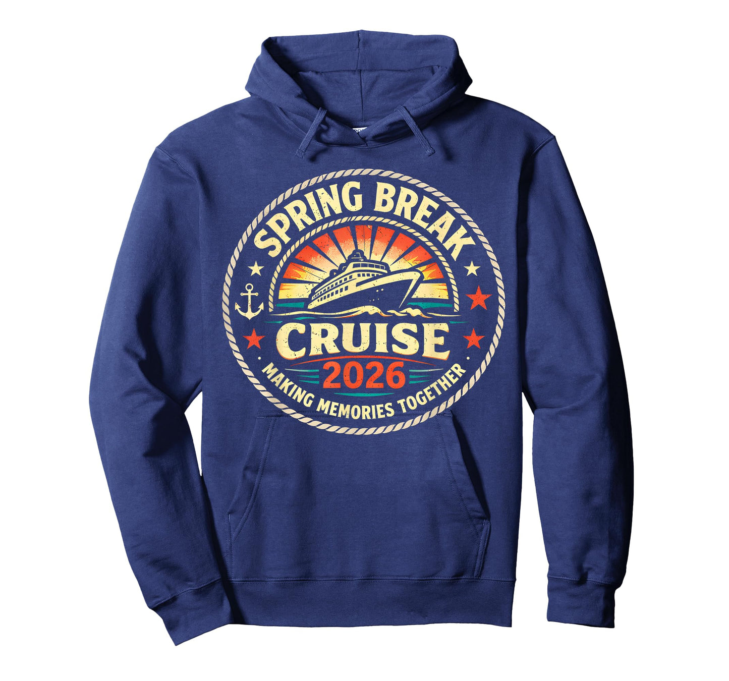 Spring Break Cruise 2026 Squad Retro Vintage Matching Family T-Shirt