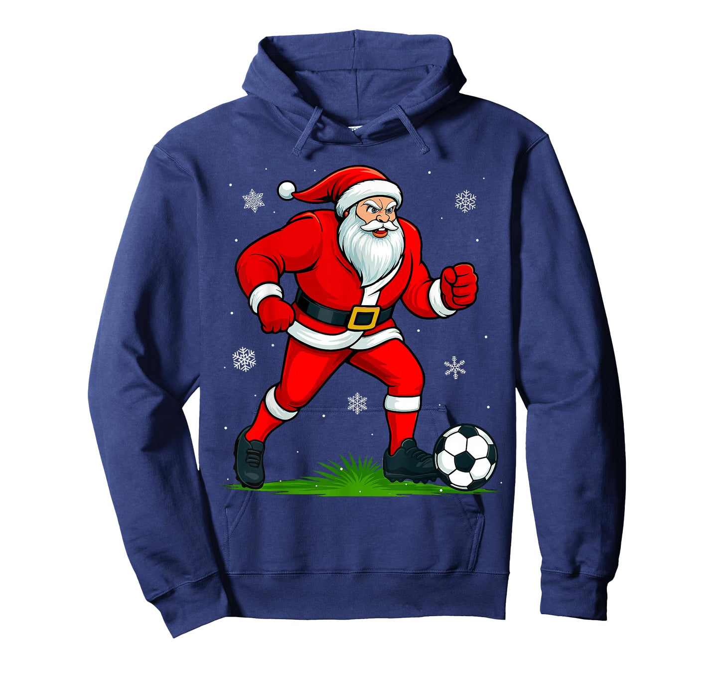 Santa Playing Soccer Xmas Funny Christmas Soccer Santa T-Shirt
