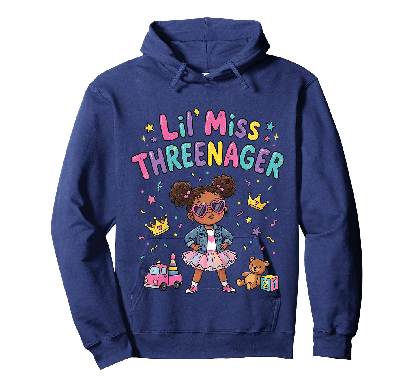 3rd Birthday Girl Sassy Toddler Lil Miss Threenager T-Shirt