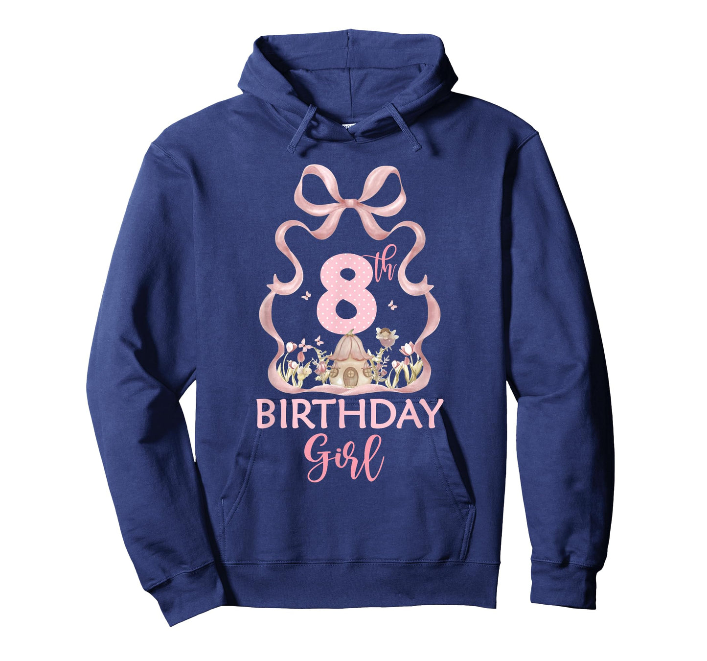 It's My 8th Birthday Fairy Coquette Pink Bow Girl 8 Year Old T-Shirt