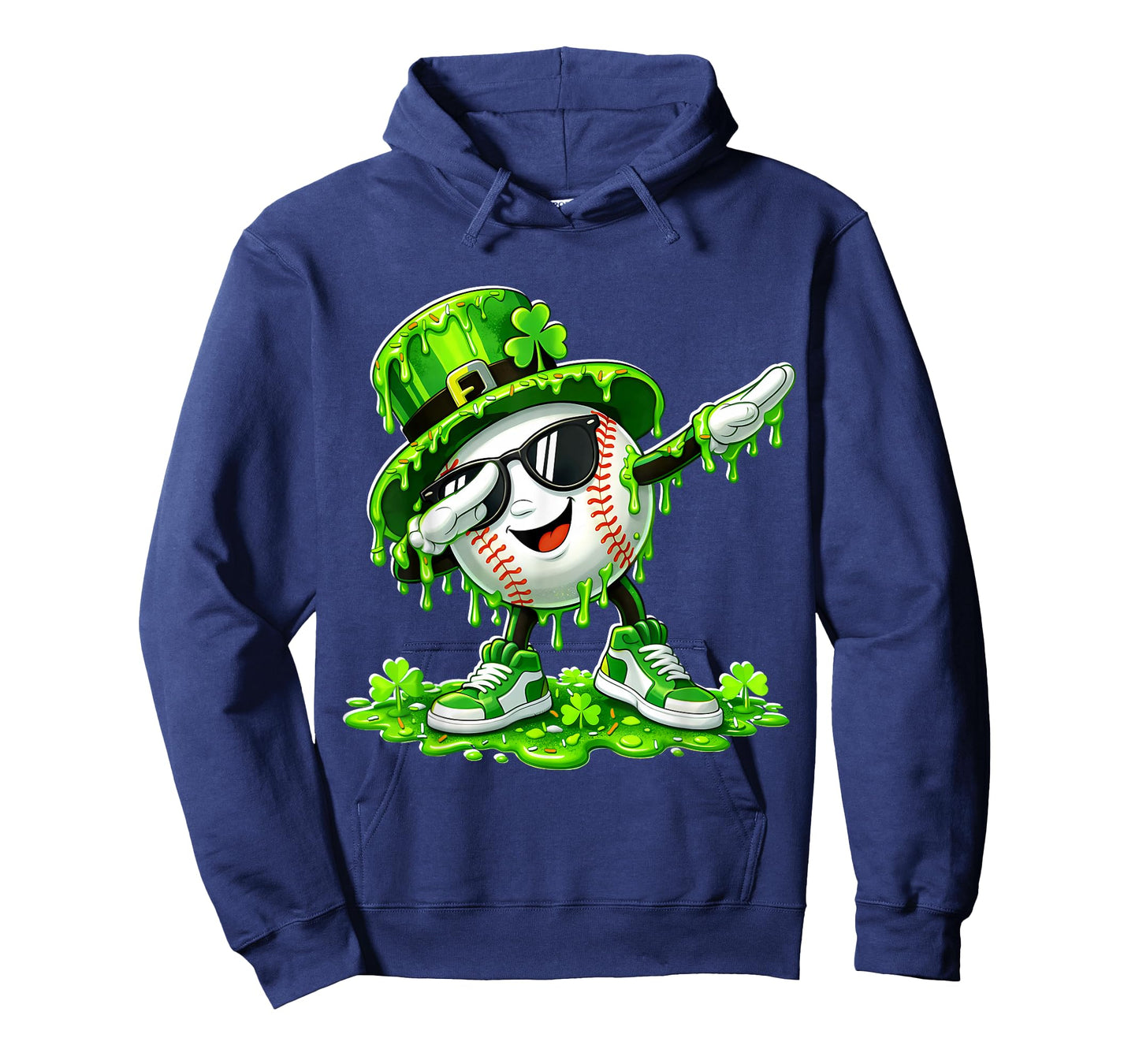 Dabbing St Patricks Day Baseball Ice Cream Drip Boy Kids Men T-Shirt
